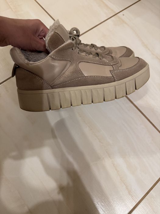 Зимние кожаные кеды