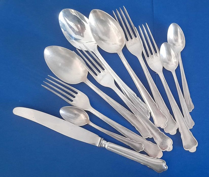 Vintage Posrebrzane Sztućce GAB EXTRA NS Szwecja Plater_14 sztuk