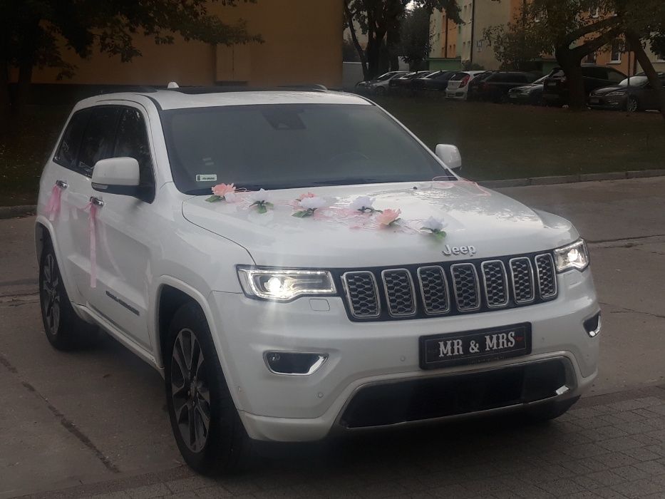 Auto Samochod do ślubu na urodziny na imprezy-piekny bialy Jeep