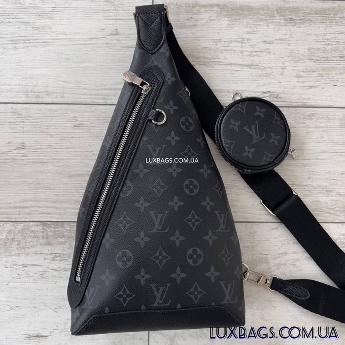 Мужская нагрудная сумка слинг Louis Vuitton Duo Луи Виттон