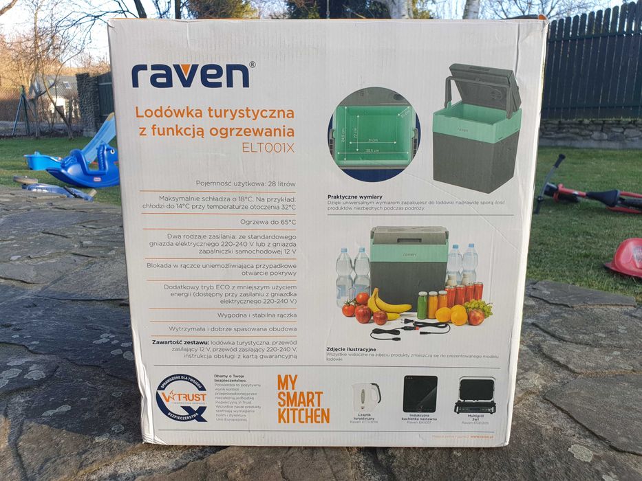 Lodówka Turystyczna 28L RAVEN ELT001X Samochodowa 12/230V