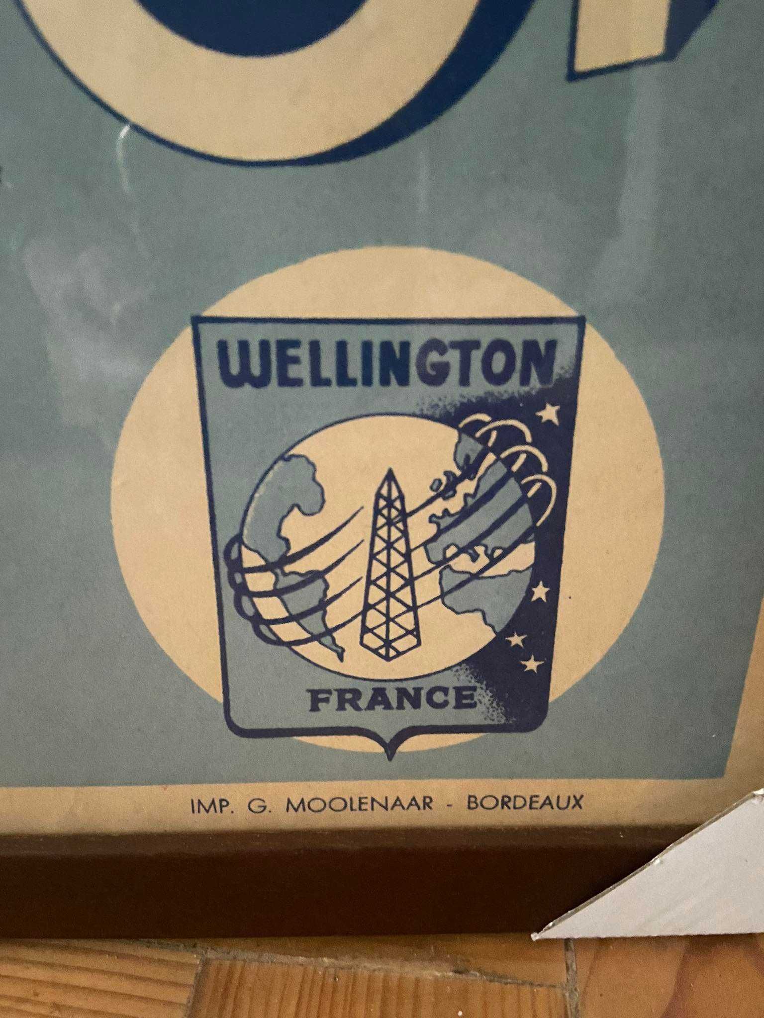 Cartaz publicitário aos rádios Wellington década de 40 Sec. XX