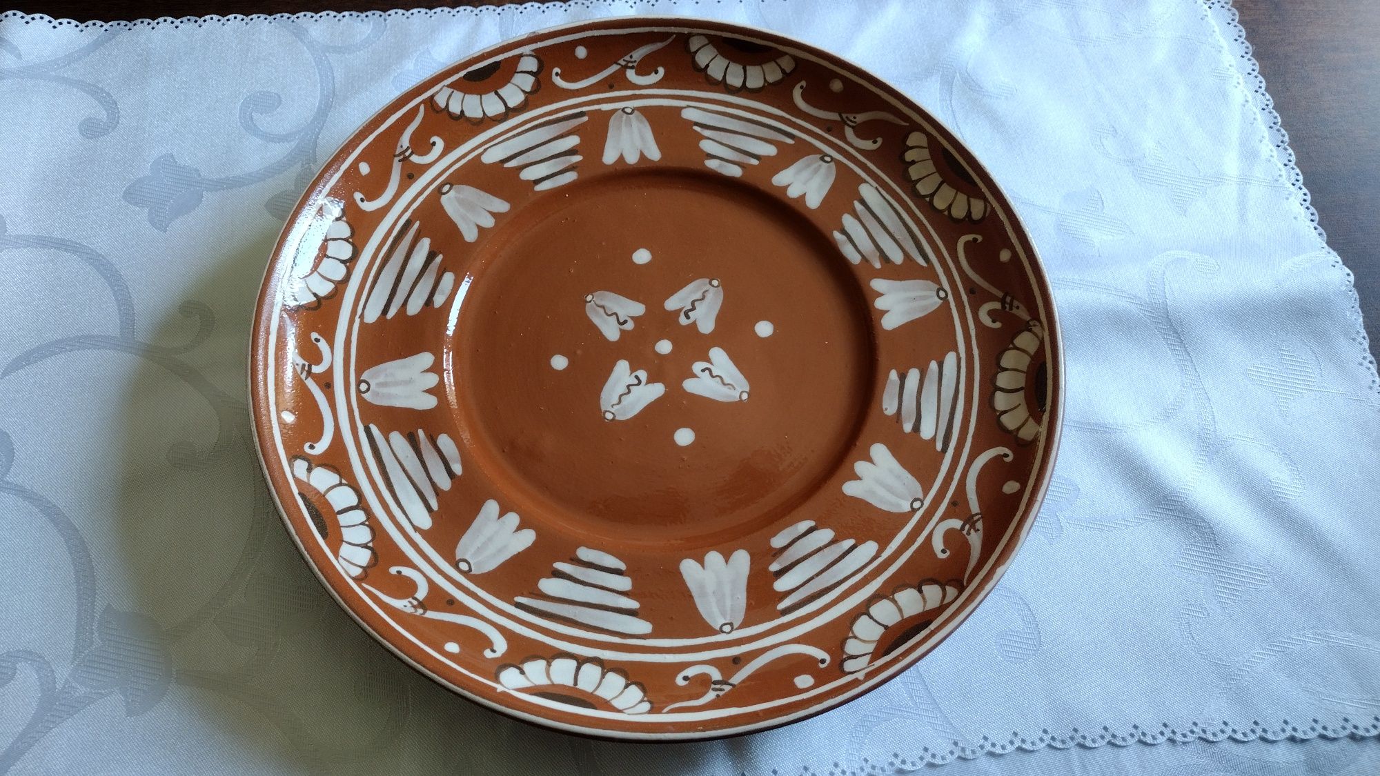 Talerz ozdobny ceramiczny