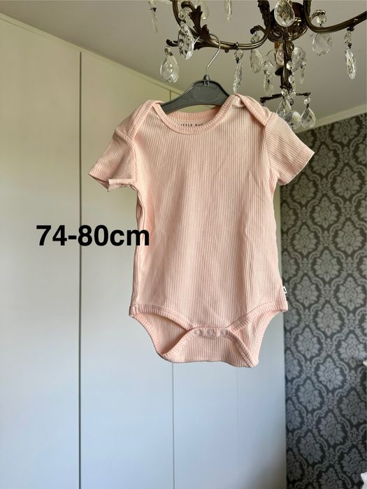 Body na krótki rękaw w prążek Little Dutch 74 80 cm