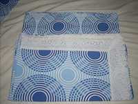 Lençóis algodão + fronha cor azul com 2,60x1,96 m (3 peças)