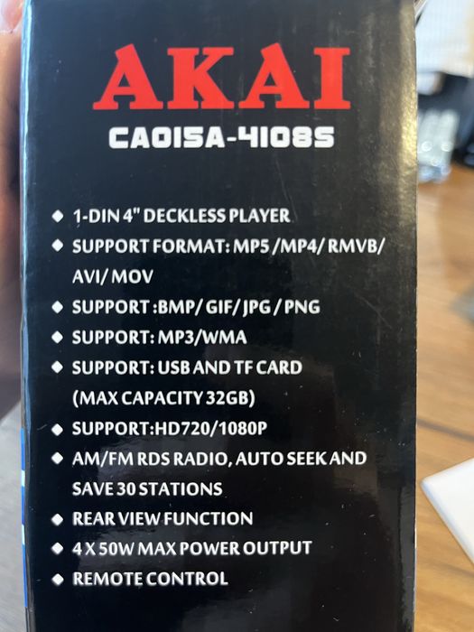 Radio samochodowe AKAI CA015A-4108S Bluetooth Pilot