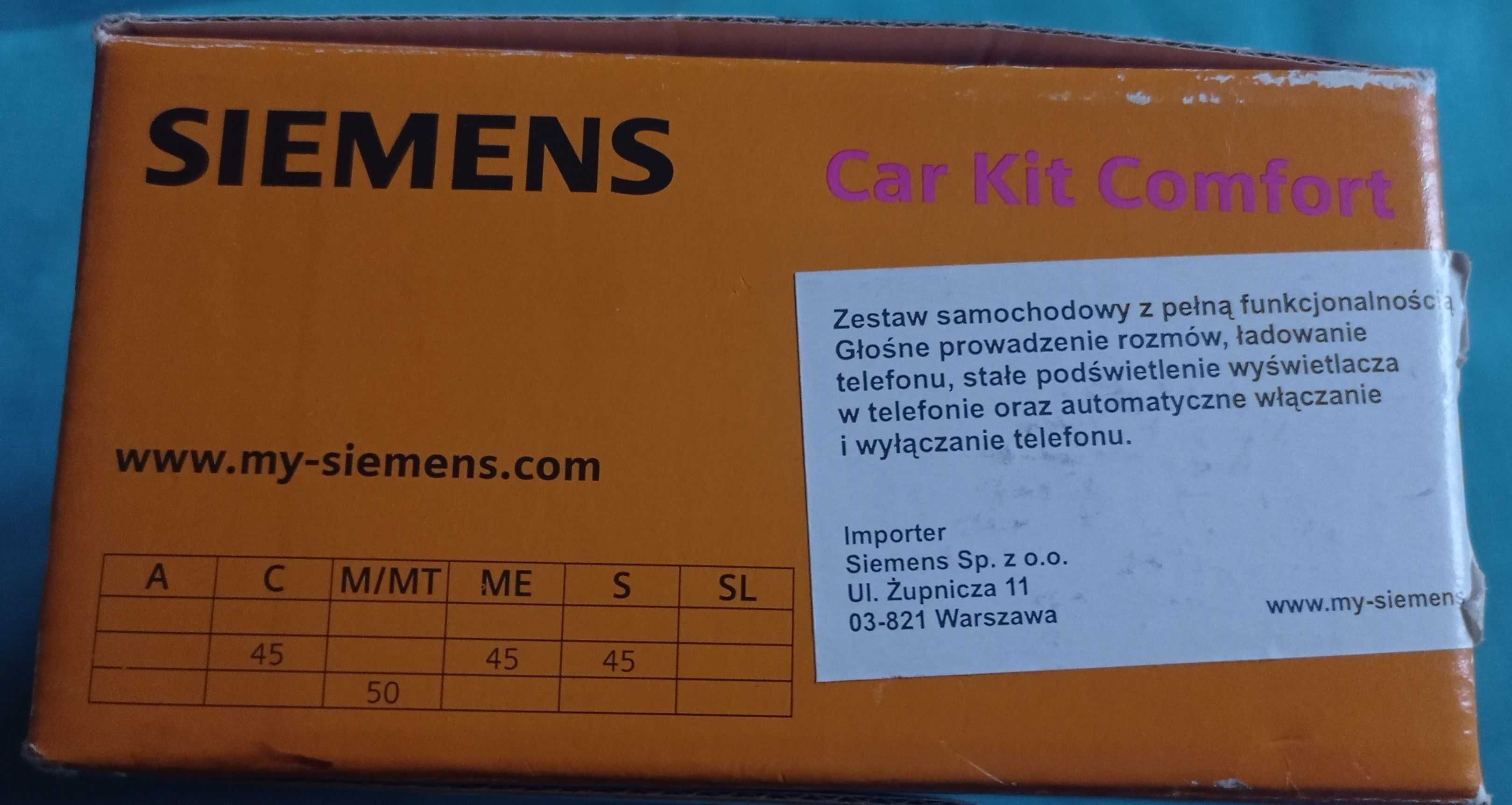 Dla konesera SIEMENS Car kit Comfort