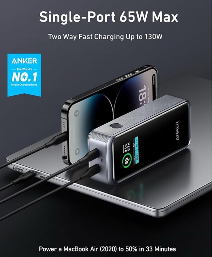 Power Bank Anker Prime 12,000mAh 130W - NOVA, Selada