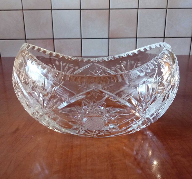 Miska kryształowa z czasów PRL