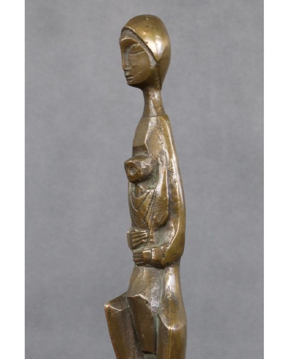 Madonna z dzieciątkiem. Brąz. Stal. Raf Verjans (1935 - 2022). Belgia.