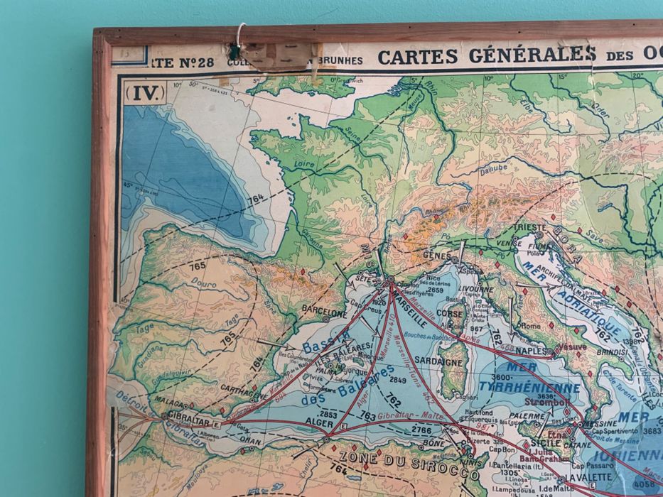 Mapa vintage grande - anos 30.