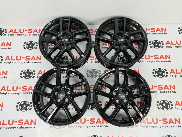 NOWE alufelgi AUDI 16" 5x100 A1 A2 A3 TT - Czarny