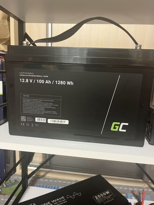 LiFePO4 12.8V 100Ah + Voita 2000W + зарядка — майже новий комплект