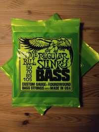 2x struny basowe Ernie Ball Regular Slinky Bass 50-105 do basu basowej