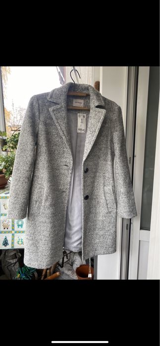Пальто  шерстяне сіре orsay нове осінь зима