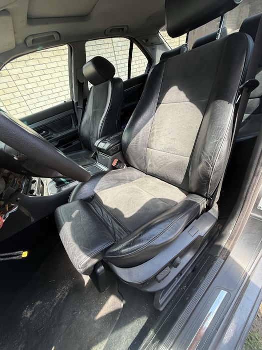 Салон кожа алькантара  сидения рекаро электро BMW e39 e38