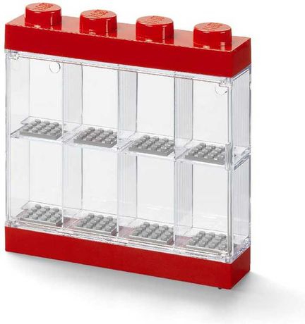Lego gablotka na minifigurki plastikowa, czerwona