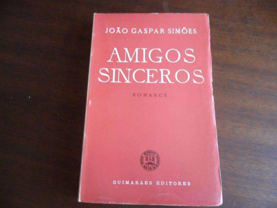 "Amigos Sinceros" de João Gaspar Simões - 2ª Edição de 1962