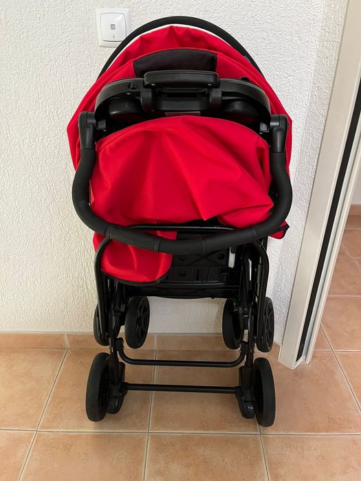 Vendo carrinho chicco travel duo system today vermelho, como novo