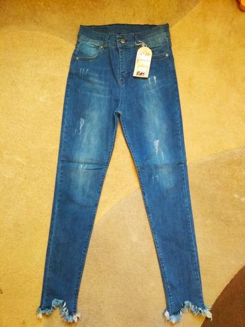 Осенняя американка с бахромой джинсы женские 28