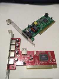 Мережева карта GM56PCI-8A. Контролер PCI на 5 USB 2.0