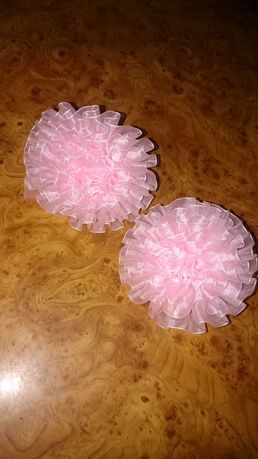 Заколки - цветочки розовые для волос для девочки