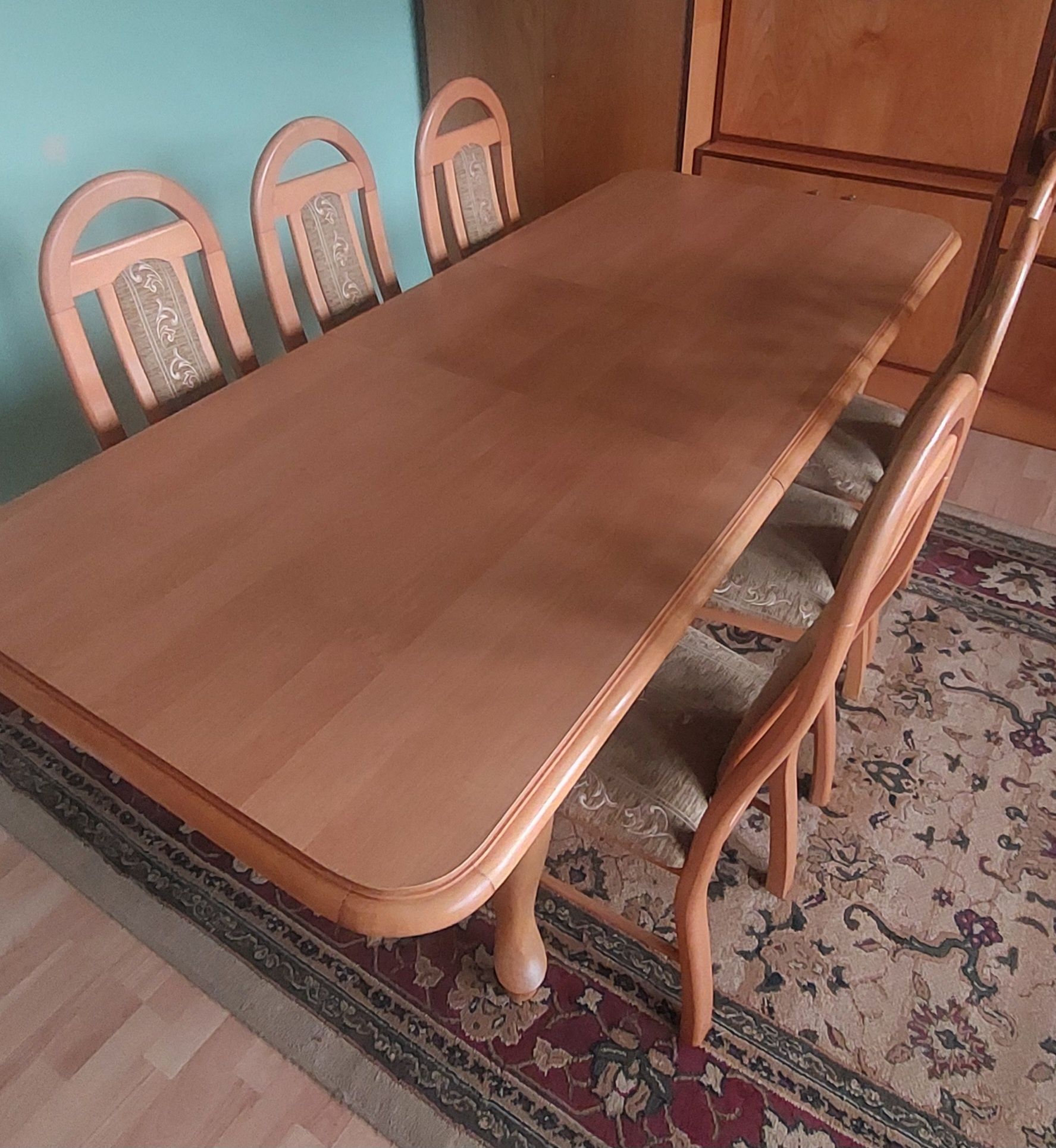 Stół rozkładany + 6 krzeseł