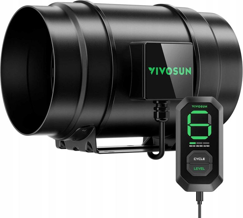 VIVOSUN AeroZesh G8 inteligentny wentylator kanałowy 8" 725 CFM z WiFi