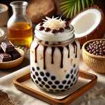 Інгредієнти для Bubble Tea, солодкі кульки, сиропи, трубочки, пюре