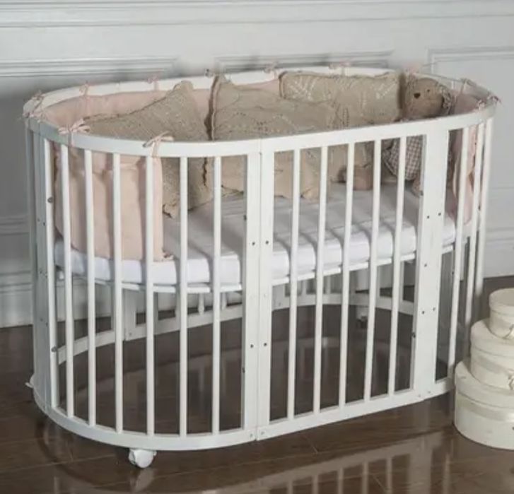 Ліжко овальне, колиска, ліжечко дитяче овальне, кругле ліжечко