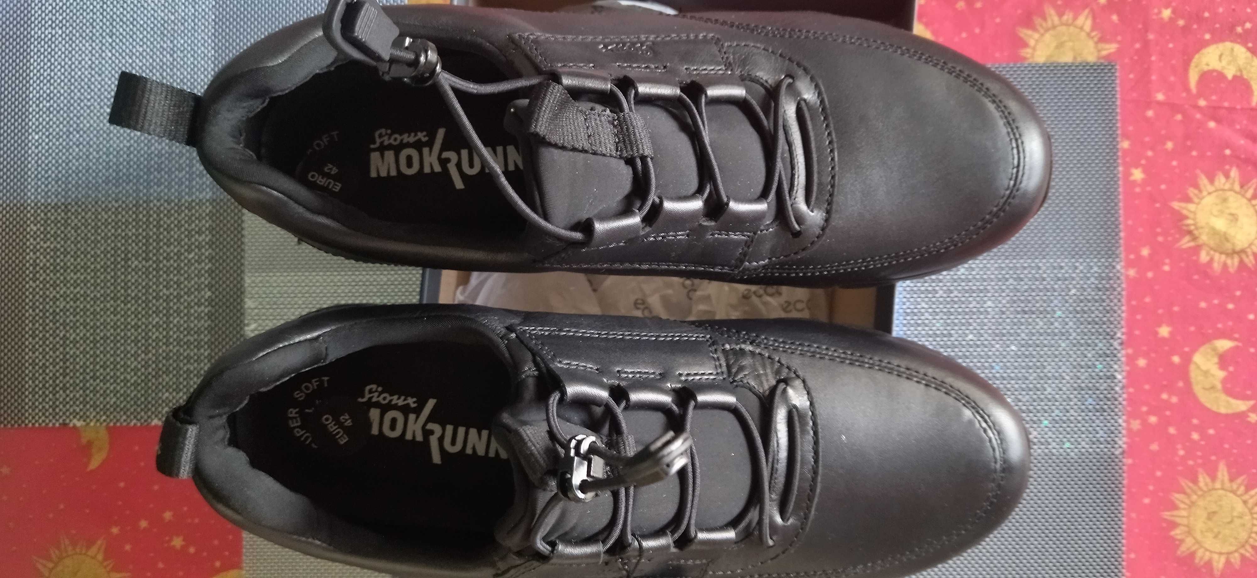 Buty męskie Sioux Mokrunner r 42 skóra czarne nowe