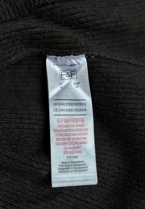 Miękki oryginalny sweterek sweter F&F 16/44 khaki