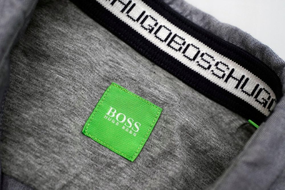HUGO BOSS | Model Bayolo | Nowoczesna Koszula Szaro-stalowa r.46