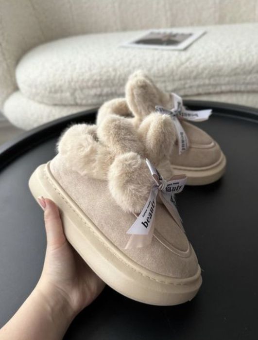 Тапочки угги,тапочки з вухами,тапочки з задником