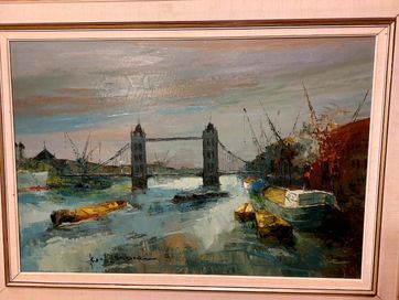 Obraz Olej Duży Leon Corbeau (1936) Tower Bridge, Londyn