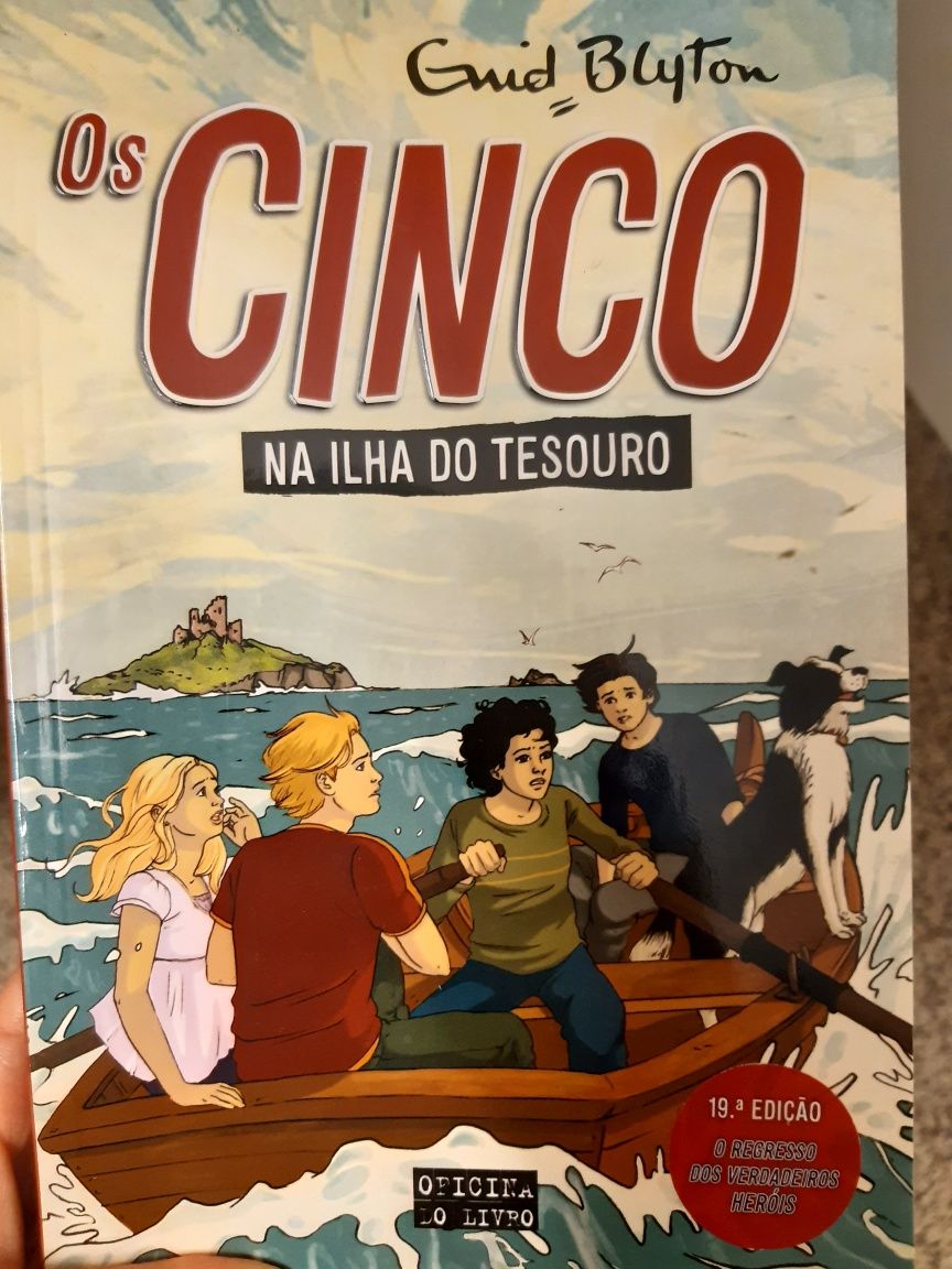 Livro "Os cinco e a ilha do tesouro"