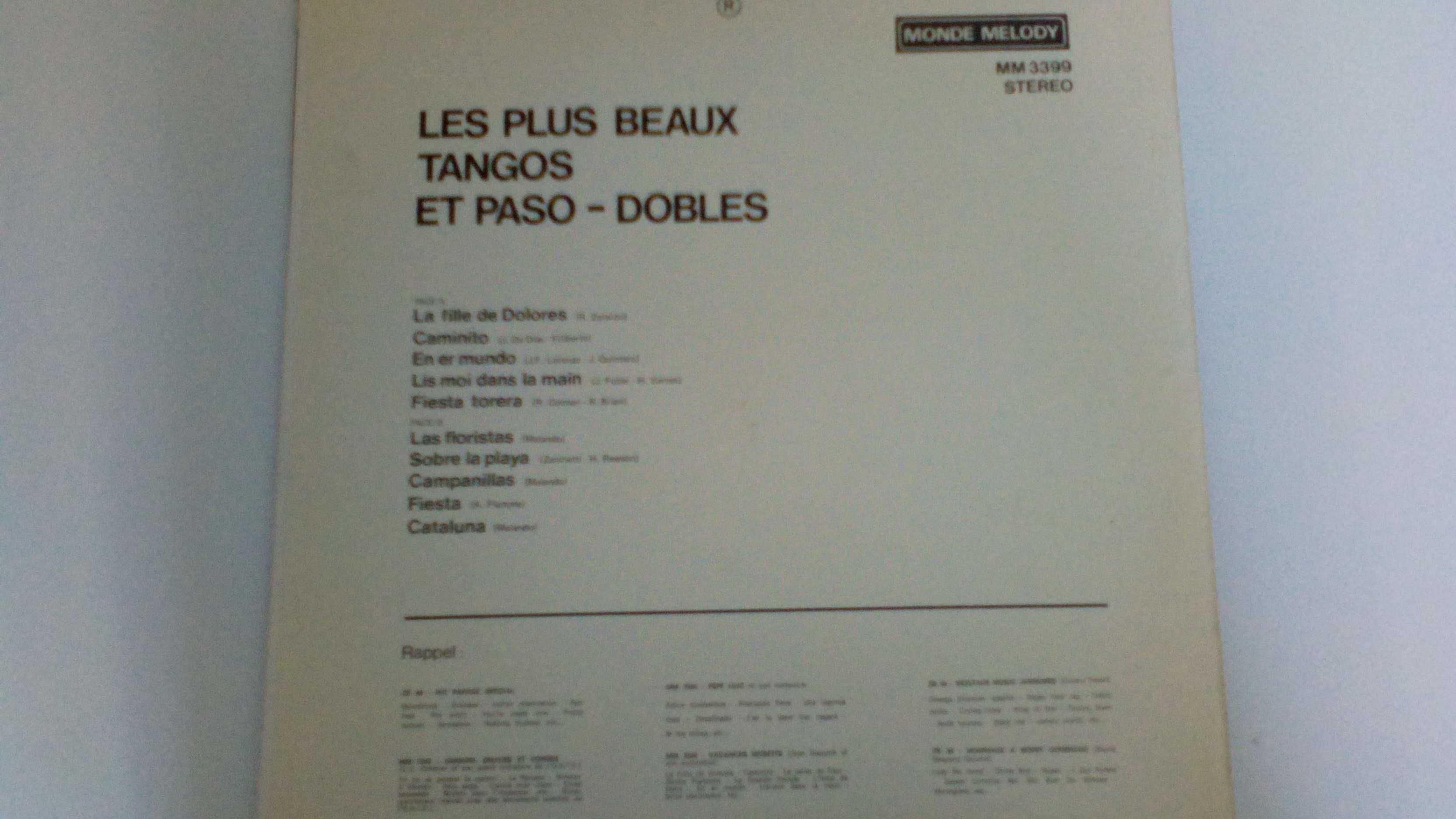 Les Plus Beaux Tangos et Paso-Dobles LP Vinil