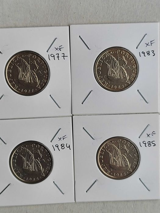 Lote de 11 moedas da República Portuguesa - escudos