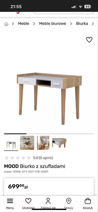 Zestaw biurko z półka Agata Meble