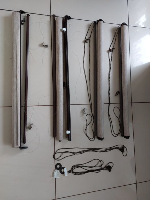 Rolety dzień noc brązowe brąz ok 80 x 120 cm