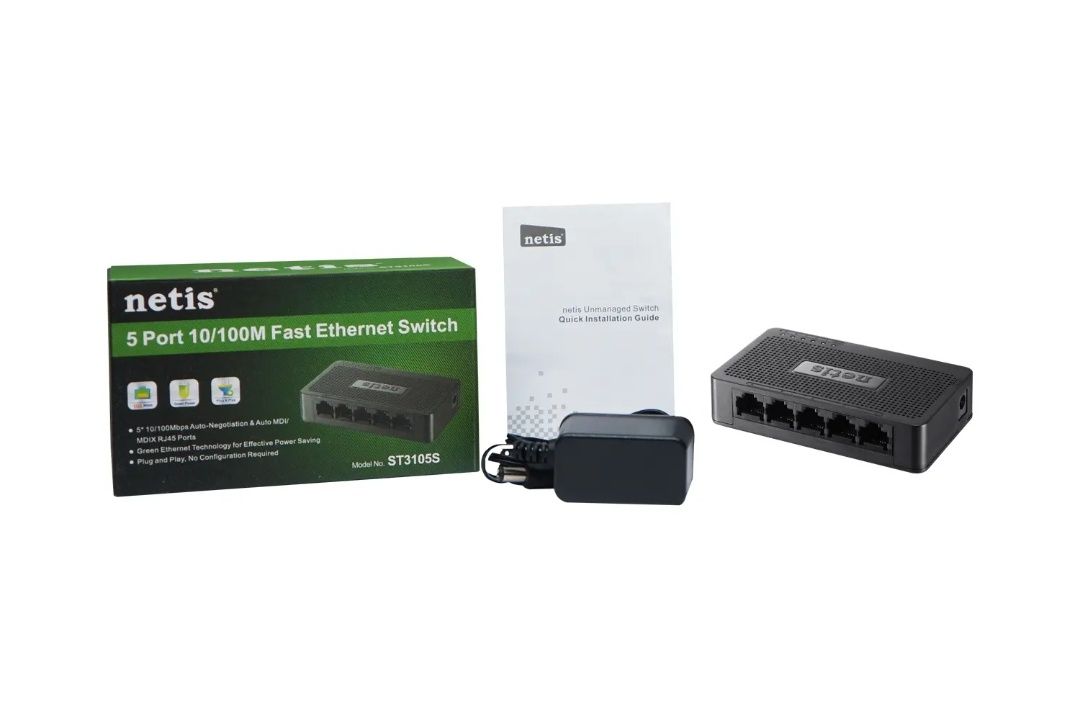 Switch przewodowy Netis ST3105S, 5-port 10/100Mbit