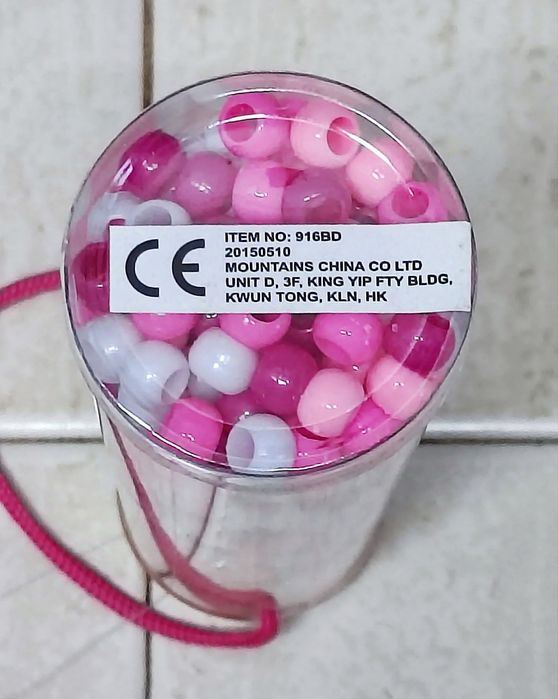 Contas rosa de 4 tons