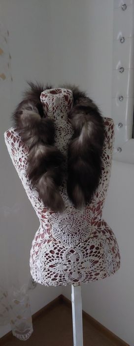 Naturalny Kołnierz z lisa