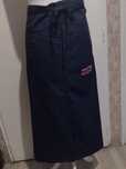 Fartuch granat gruba tkanina big plus size