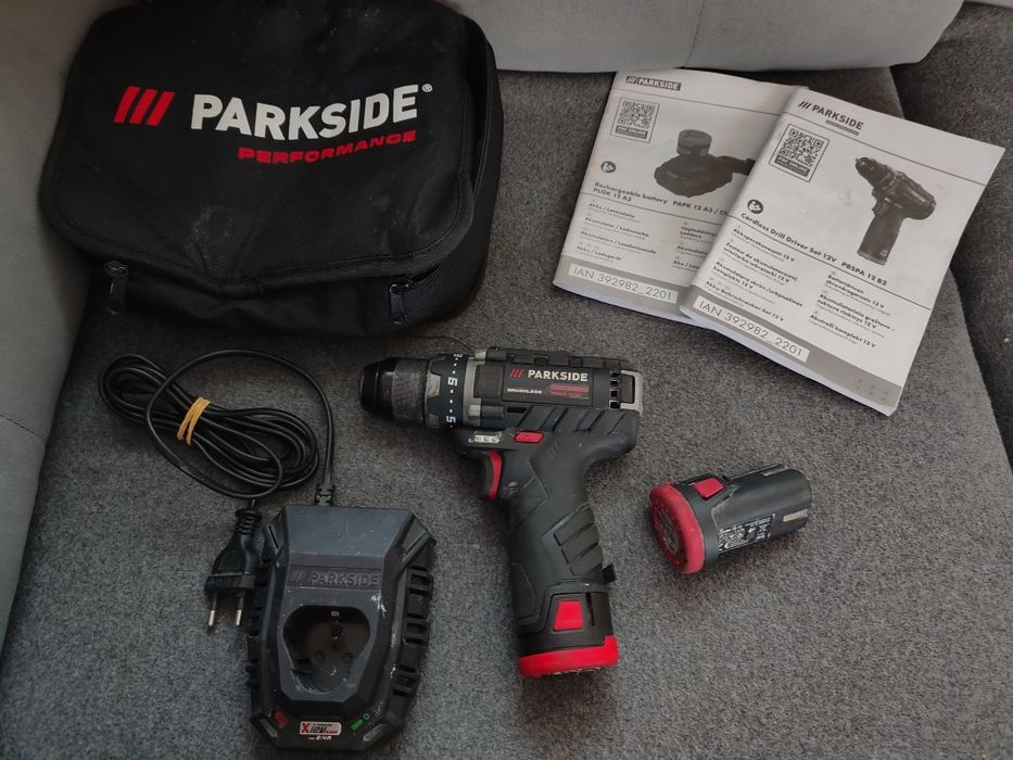 Wkrętarka Parkside PERFORMANCE PBSPA 12 B2 dwie baterie  + ładowarka