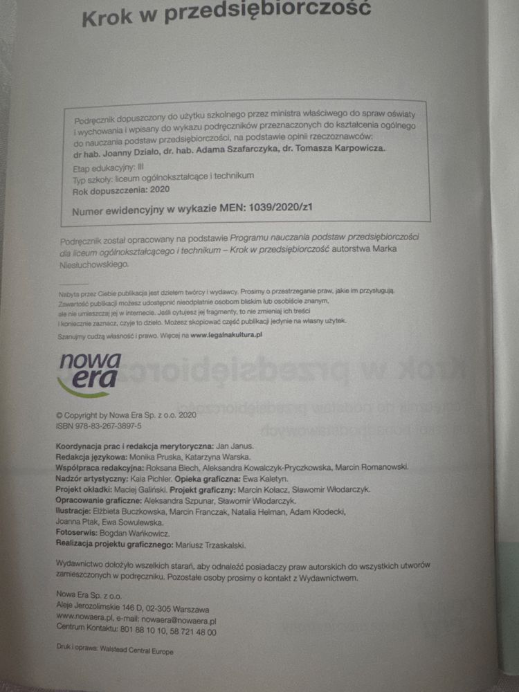 Podręcznik Krok w przedsiębiorczość