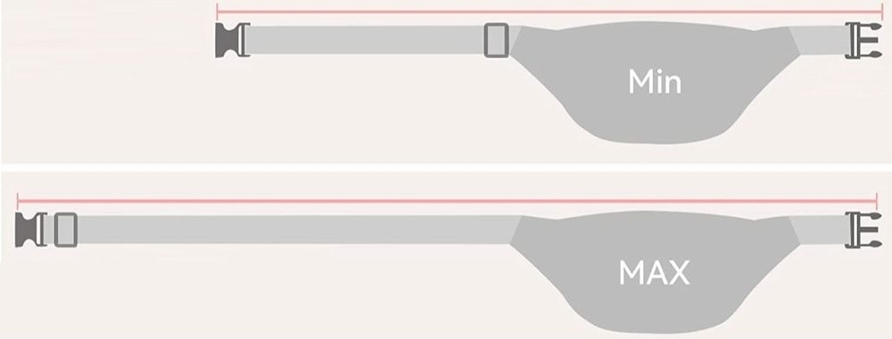 Saszetka nerka biodrowa pikowana regulowanym paskiem biodrówka srebrna