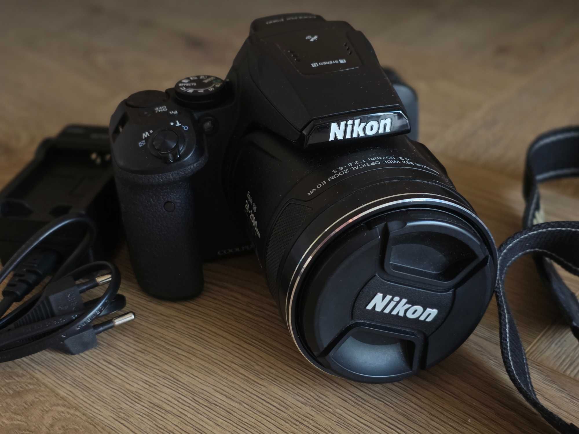 Aparat Nikon Coolpix P900 ultrazoom optyczny 83x bdb karta filtr UV