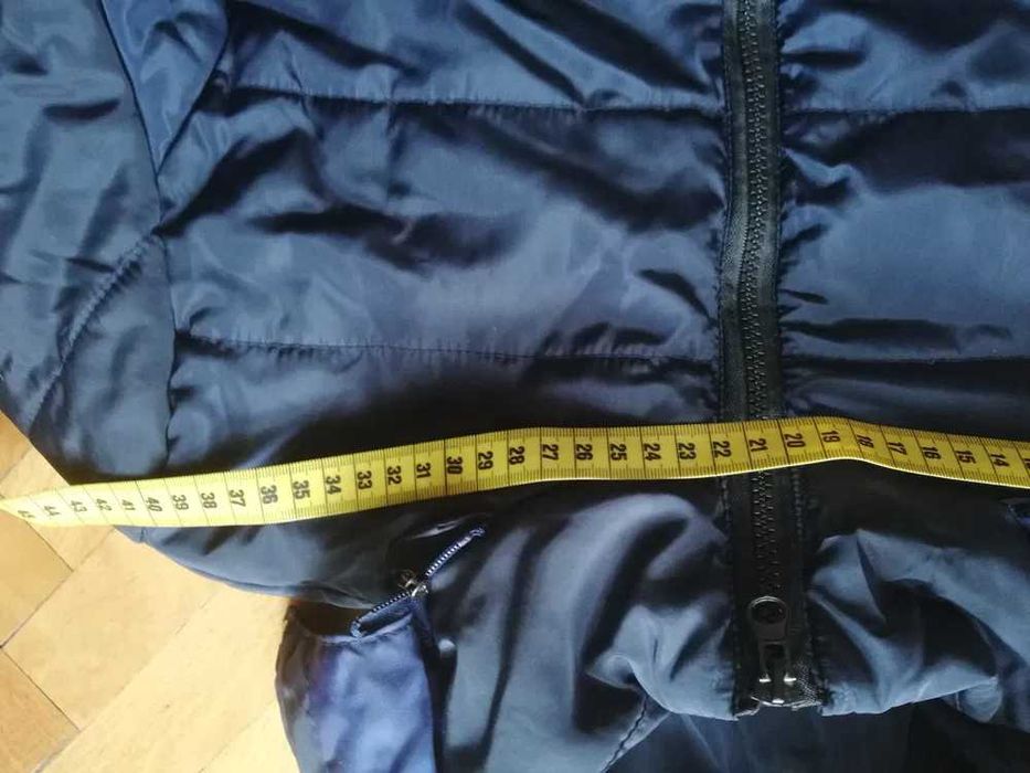 Kurtka zimowa z kapturem , rozm L, granatowa