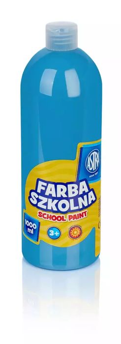 Farba szkolna 1000 ml, niebieska. Astra. Nowy Produkt